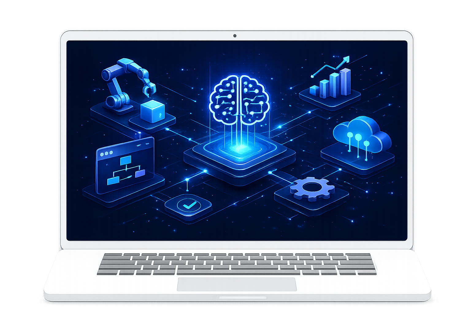 Computador com automações gerenciadas por inteligência artificial