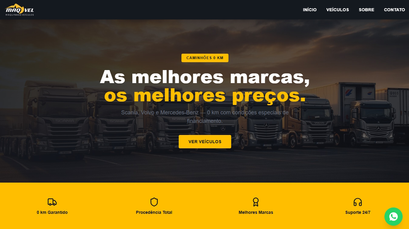 Site Maqvel Veículos